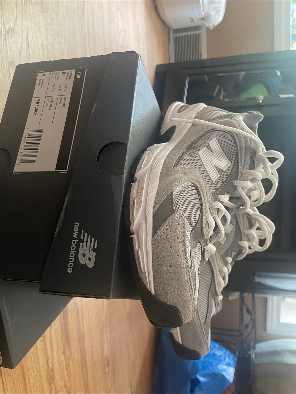 New Balance Gray Athletic Sneakers with White Accents